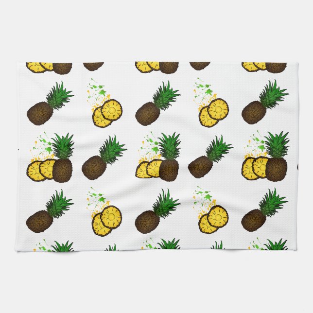 Pineapple Pattern Tea Towel (Horizontal)