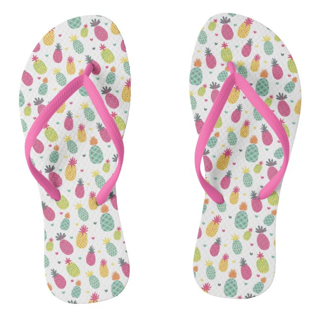 Pineapple pattern thongs (Footbed)