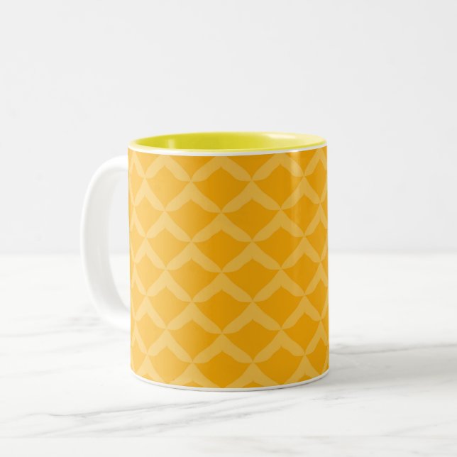 Pineapple Pattern... Two-Tone Coffee Mug (Front Left)