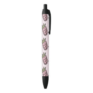 Pineapple Pattern Y2K Retro Funky Black Ink Pen