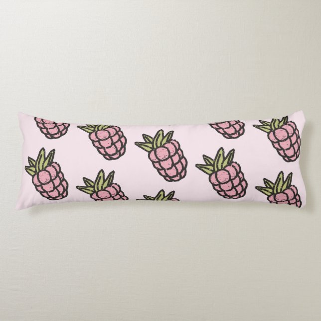 Pineapple Pattern Y2K Retro Funky Body Cushion (Front)