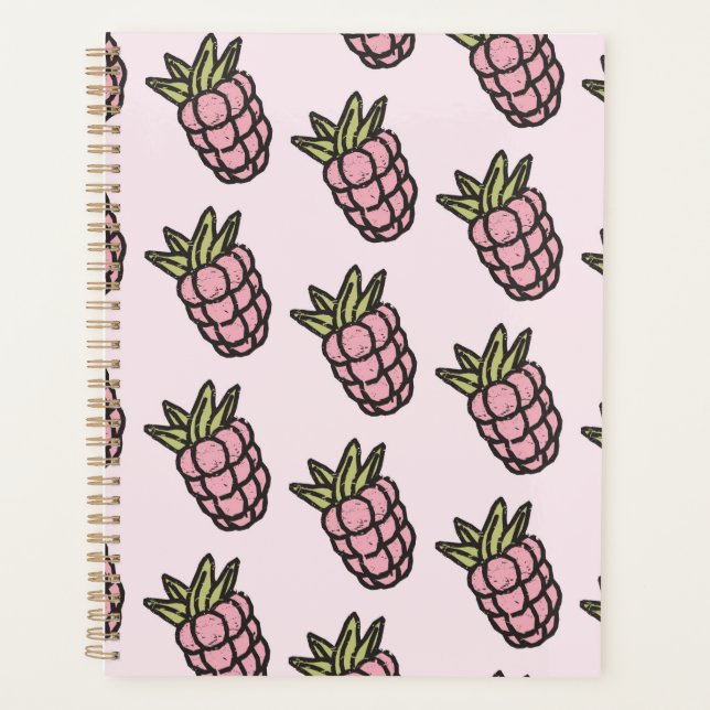 Pineapple Pattern Y2K Retro Funky Planner (Front)