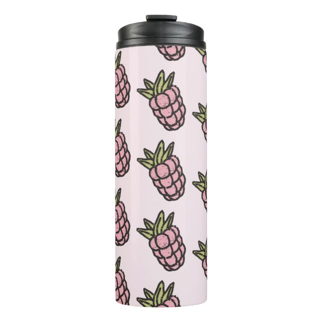 Pineapple Pattern Y2K Retro Funky Thermal Tumbler (Front)