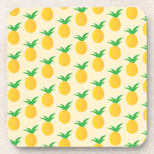 Pineapple Pattern Yellow Green Coaster
