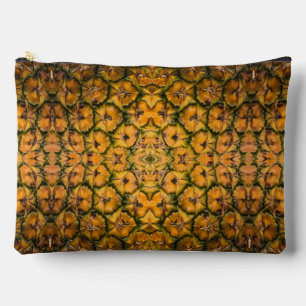 Pineapple Peel Texture Golden Pattern Accessory Pouch