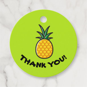 Pineapple Personalised Tropical Favour Tags