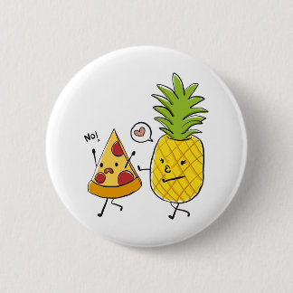Pineapple pizza 6 cm round badge