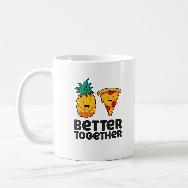 Pineapple Pizza Better Together Modern Graphic Des Coffee Mug (Left)