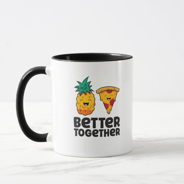 Pineapple Pizza Better Together Modern Graphic Des Mug (Left)