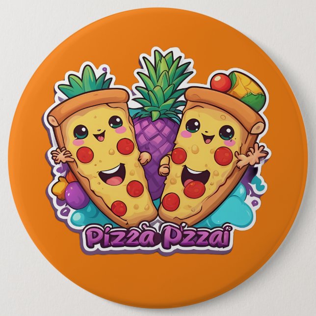 Pineapple Pizza Funny  6 Cm Round Badge (Front)