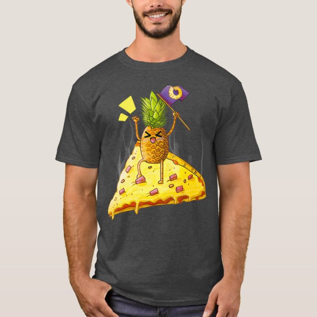 Pineapple Pizza  Tropical Hawaiian Pizza Funny T-Shirt (Front)