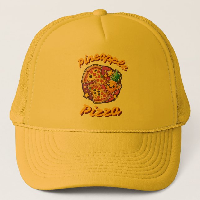 Pineapple Pizza Trucker Hat (Front)