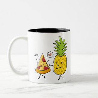 Pineapple pizza Two-Tone coffee mug