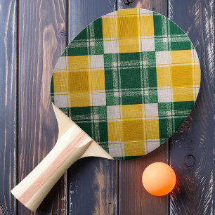 Pineapple Plaid Ping Pong Paddle