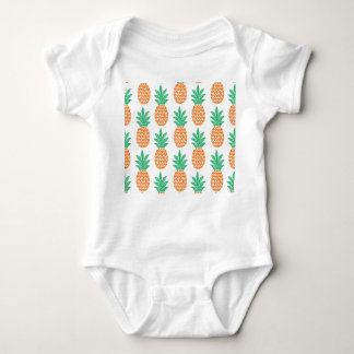 Pineapple Play: Fun Pattern Delight. Baby Bodysuit