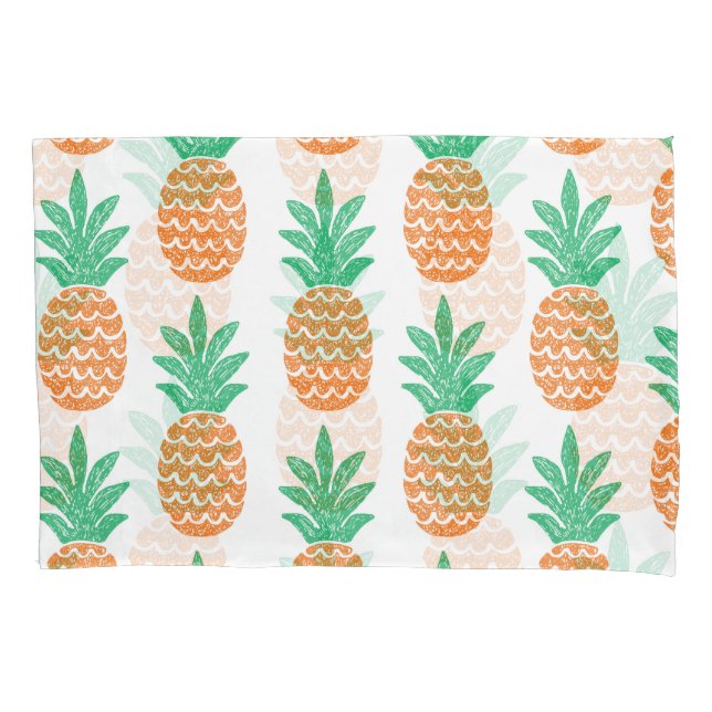 Pineapple Play: Fun Pattern Delight. Pillowcase (Front)