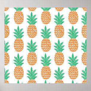 Pineapple Play: Fun Pattern Delight. Poster