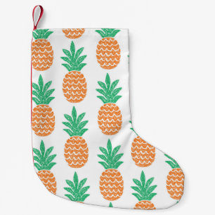 Pineapple Play: Fun Pattern Delight. Small Christmas Stocking