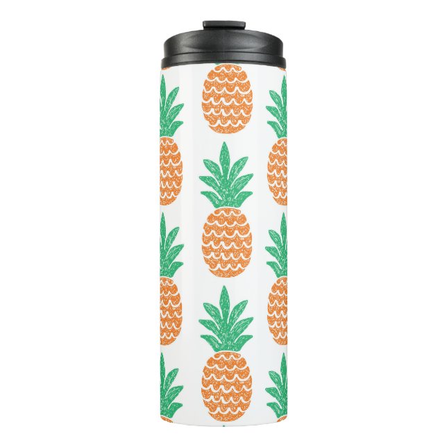Pineapple Play: Fun Pattern Delight. Thermal Tumbler (Front)