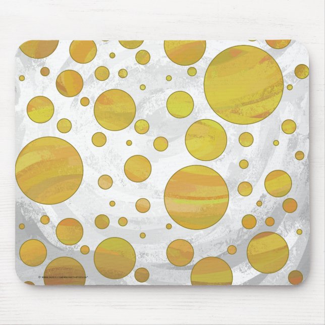 Pineapple Polka Dot Pattern Mouse Pad (Front)