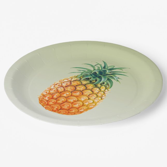 Pineapple Princess Paper Plate (Angled)