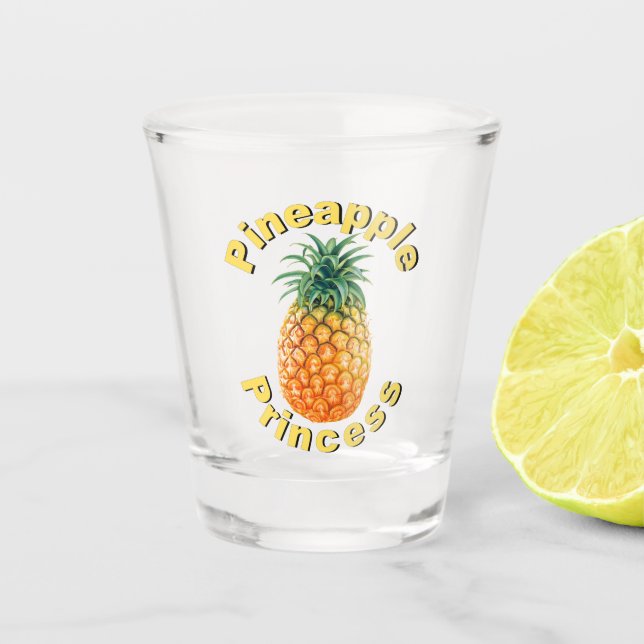 Pineapple Princess Shot Glass (Front)