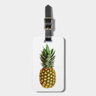 Pineapple print luggage tags