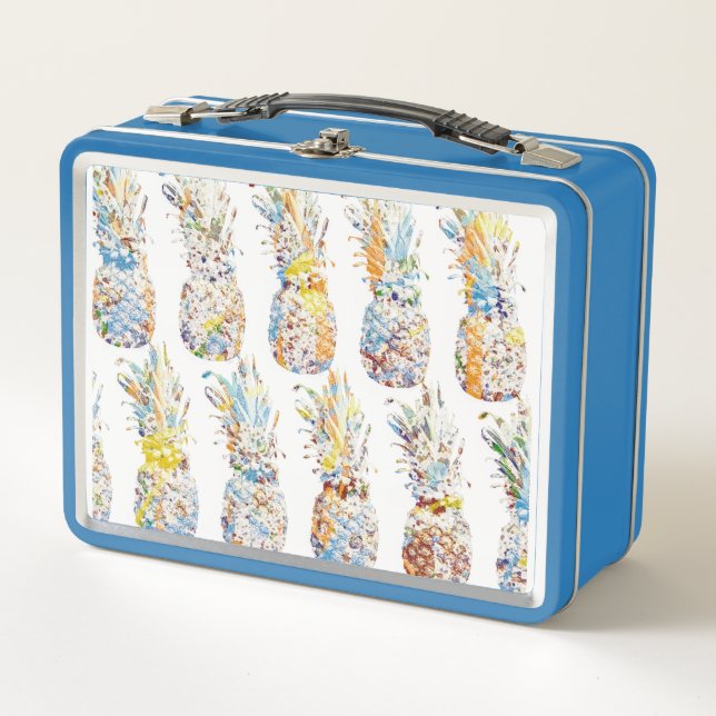 Pineapple Print Metal Lunchbox (Front)