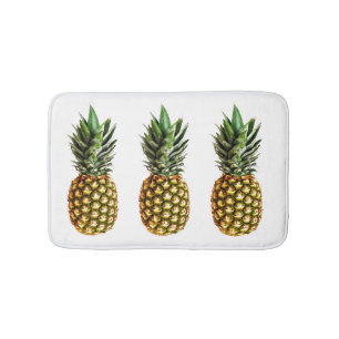Pineapple print non slip bath mat for bathroom