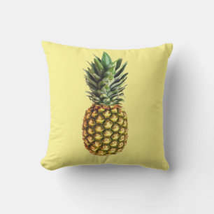 Pineapple print outdoor throw pillow for garden