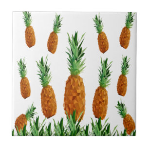 pineapple print polygonal pattern ceramic tile