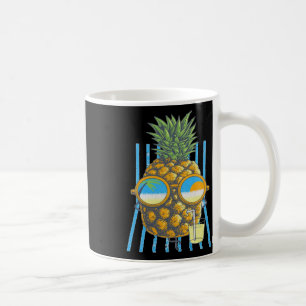 Pineapple Relaxing With Sungles Like A Boss Aloha Coffee Mug