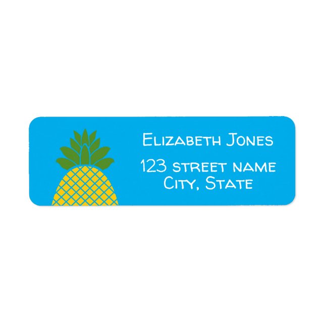 Pineapple Return Address Label (Front)