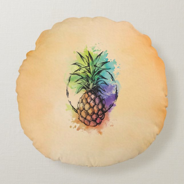 Pineapple Round Cushion (Front)