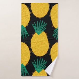 Pineapple seamless abstract pattern. Contemporary Bath Towel