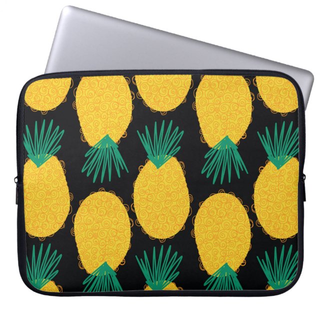 Pineapple seamless abstract pattern. Contemporary  Laptop Sleeve (Front)