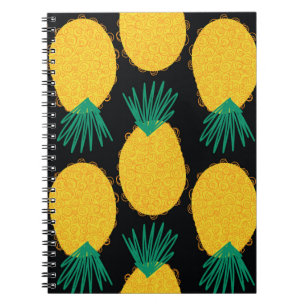 Pineapple seamless abstract pattern. Contemporary Notebook