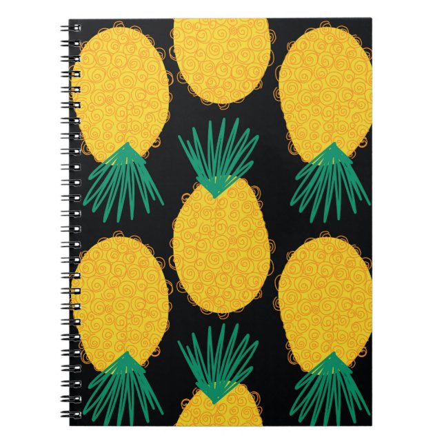 Pineapple seamless abstract pattern. Contemporary  Notebook (Front)