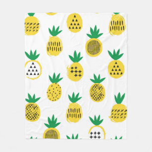 Pineapple seamless pattern. Kid design. Fleece Blanket