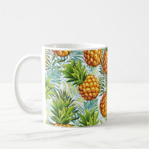 Pineapple. Seamless pattern. Vintage floral patter Coffee Mug