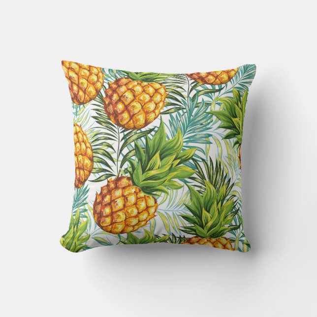 Pineapple. Seamless pattern. Vintage floral patter Cushion (Front)