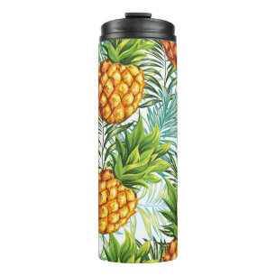 Pineapple. Seamless pattern. Vintage floral patter Thermal Tumbler