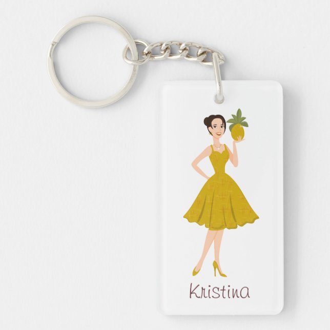 Pineapple She Key Ring (Front)