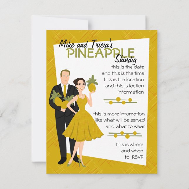 Pineapple Shindig Invitation (Front)