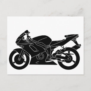 pineapple-silhouette-motorcycle postcard