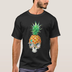 Pineapple Skull Aloha Beaches Hawaiian Goth T-Shirt