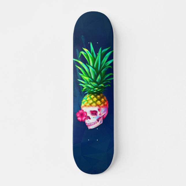 Pineapple Skull Board Skateboard (Front)