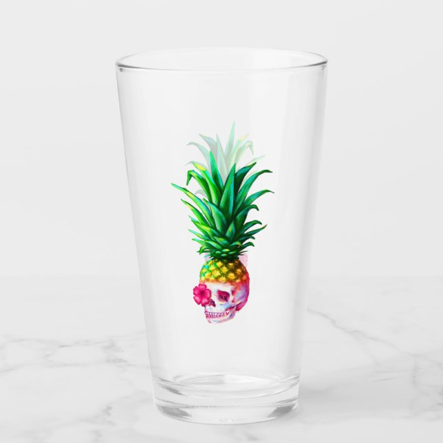 Pineapple Skull Glass (Front)