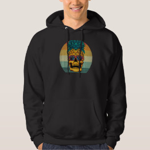 Pineapple Skull Hawaiian Souvenirs Tropical Beach  Hoodie
