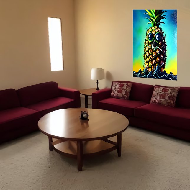 Pineapple smiling at you | AI Art  Poster (Creator Uploaded)